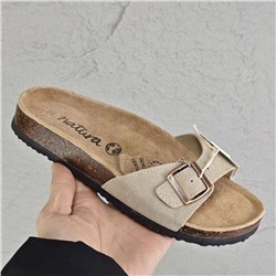 Женские кожаные шлепки в стиле Birkenstoc*k , экспорт  Цена на бирке 29,90€