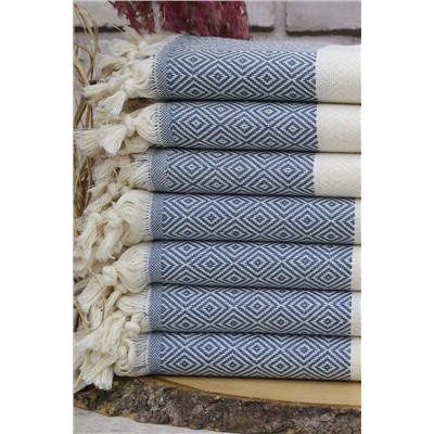 Fabric Box, %100 Doğal Pamuk Elmas Peştemal Banyo Havlusu Türk Havlusu Hamam Plaj Havlusu