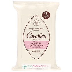 Cavaillès L'Intime Extra-Doux - 15 Lingettes Intimes