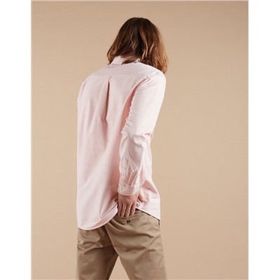 Pocket Striped Oxford Shirt, Men, Orange