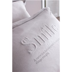 Bobigny Tek Kişilik Pamuklu SuperSoft Comforter Set - Açık Gri