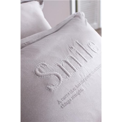 Bobigny Tek Kişilik Pamuklu SuperSoft Comforter Set - Açık Gri