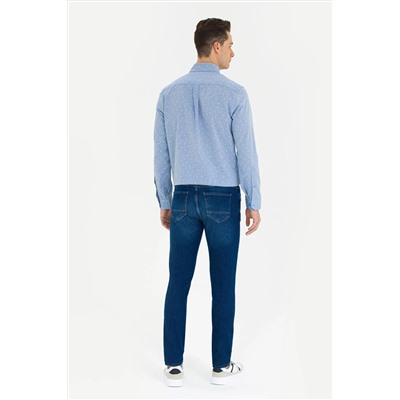 Erkek Koyu Mavi Jean Pantolon