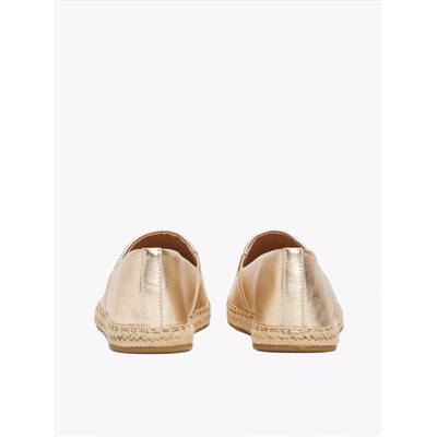 Metallic Leather Espadrille
