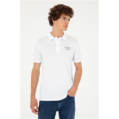 Erkek Regular Fit Polo Yaka Beyaz Tişört