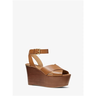 MICHAEL MICHAEL KORS Abbott Leather Wedge