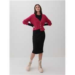 Kleid aus Rippstrick mit hohem Baumwollanteil
