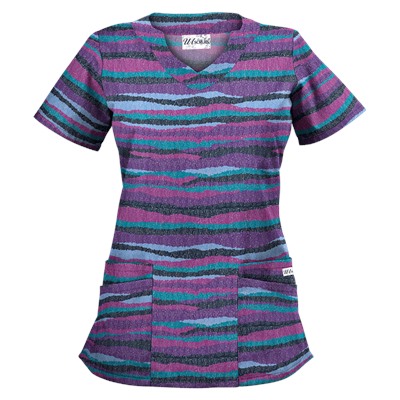 UA Knit Worthy Navy Scrub Top