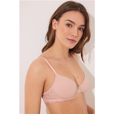 PRETTY Sujetador aro microfibra encaje rosa