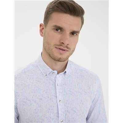 Açık Mavi Slim Fit Uzun Kollu Gömlek