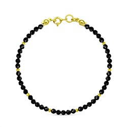 Колье из золочёного серебра с чёрной шпинелью К 604/5ШПЗ