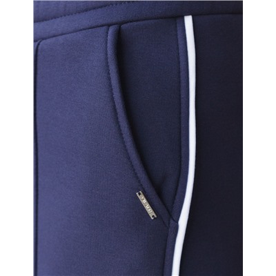 Теплые прямые брюки из эластичного футера трехнитки с начесом