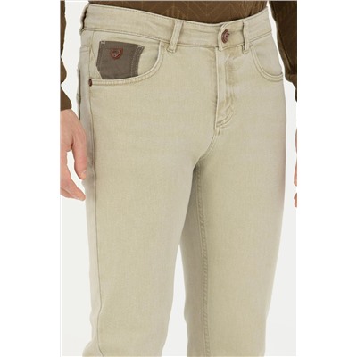 Erkek Açık Haki Jean Pantolon