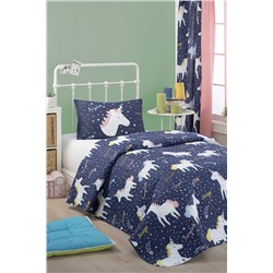 Ev & Ev Home Kapitone Yatak Örtüsü Seti Tek Kişilik MagicUnicorn Laci Ep-021413