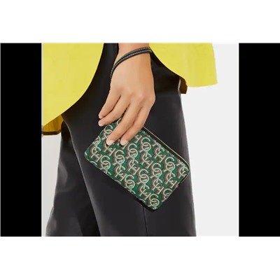 Corner Zip Wristlet With Coach Monogram Print
