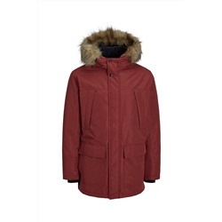 Parka con capucha Burdeos