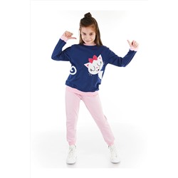 Denokids Kedi Boncuk Kız Eşofman Takım CFF-21S1-107