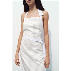HALTER GABARDINE MIDI DRESS