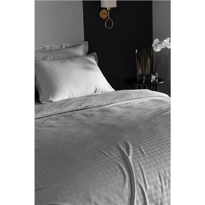 Lune King Size Bambu Saten Nevresim Takımı - Taş