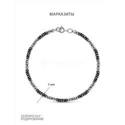 Колье из серебра с марказитами родированное К 505 МАР