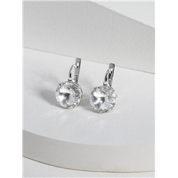 Подвеска из серебра с кристаллом Swarovski родированная 925 пробы 0042п-001