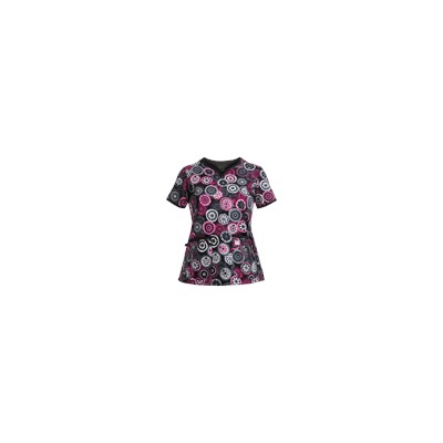 Peaches Scrubs Retro Spirit Print Top