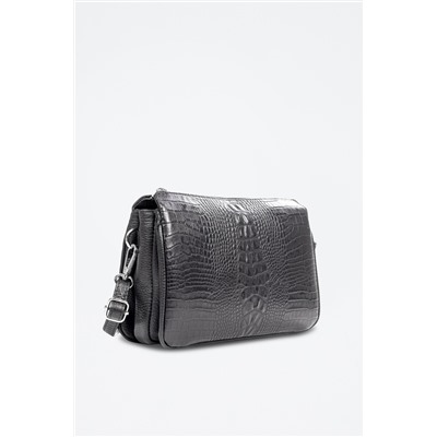Bandolera de piel Arzergrande - Negro