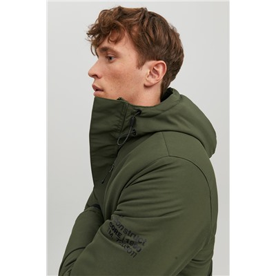 Parka con capucha Verde oscuro