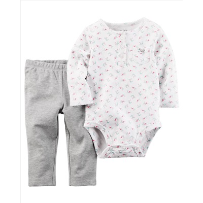 2-Piece Bodysuit & Pant Set