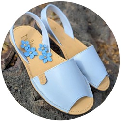 Ab.Zapatos 320 · Celeste+Pendientes flores PA3768 Celeste