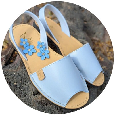 Ab.Zapatos 320 · Celeste+Pendientes flores PA3768 Celeste