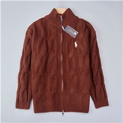 Вязаный кардиган на молнии с воротником-стойкой  RALPH LAURE*N ОРИГИНАЛ!