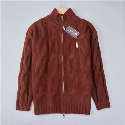 Вязаный кардиган на молнии с воротником-стойкой  RALPH LAURE*N ОРИГИНАЛ!