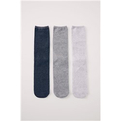 Pack 3 calcetines altos grises