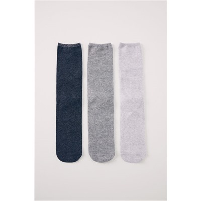 Pack 3 calcetines altos grises