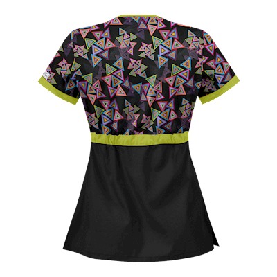 UA Right Angle Black Mock Wrap Scrub Top