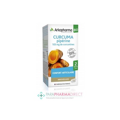 ArkoPharma ArkoGélules - Curcuma Piperine - Confort Articulaire - BIO 130 gélules