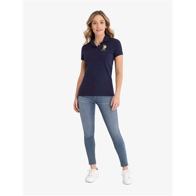 USPA METALLIC PRINT POLO SHIRT