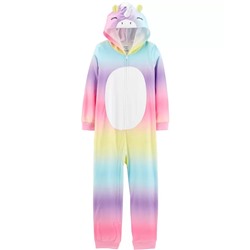 Carter's | Kid 1-Piece Unicorn Hooded Fleece Footless PJs