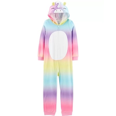 Carter's | Kid 1-Piece Unicorn Hooded Fleece Footless PJs