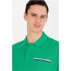 Erkek Yeşil Oversize Polo Yaka Tişört