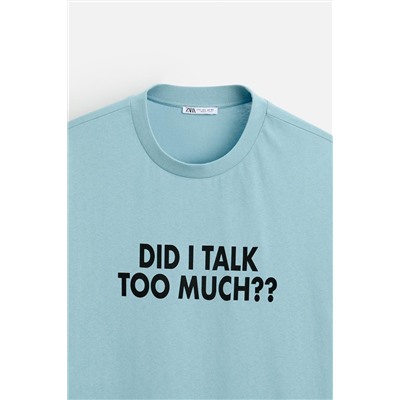 CAMISETA TEXTO ESTAMPADO