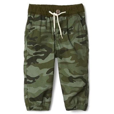 Camo poplin joggers