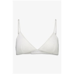 Sujetador triangular algodón copas extraíbles blanco