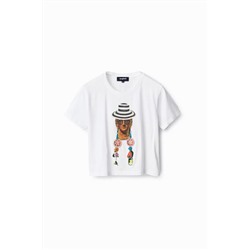 Camiseta cropped arty