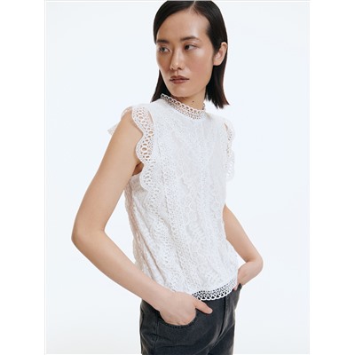 Bluse mit Spitze