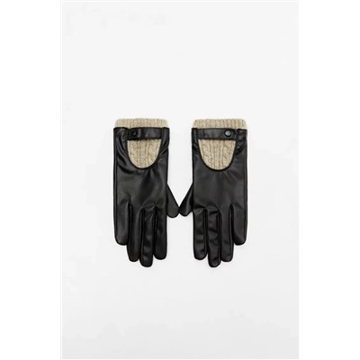 Женские перчатки из комбинированных материалов  ZAR*A