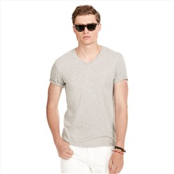 COTTON JERSEY V-NECK T-SHIRT