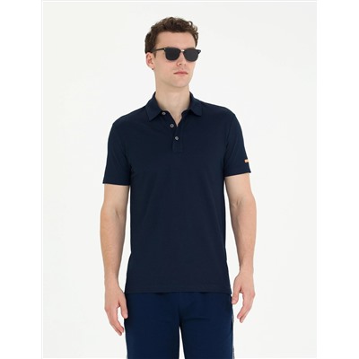 Lacivert Slim Fit Polo Yaka Tişört