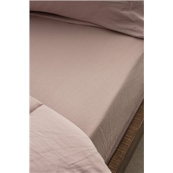 Mona Tek Kişilik Comforter Set - Pudra